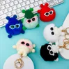 Cute rabbit plush briquettes key chain personality creative hair ball car keys chains DE728