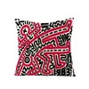 Fronha 45x45cm Keith Throw Cover Harings Colorful Graffiti Art Luxo Almofada Fronha Macia Decoração do Quarto para CasaTravesseiro