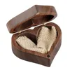 Jewelry Pouches Bags Wedding Ring Box Walnut Minimalist Storage Heart-shaped Gifts Display BoxJewelry