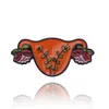 Feminism Blooming Uterus Flower Enamel Brooches Pins Badge Lapel Alloy Metal Fashion Jewelry Accessories Gifts 6143 Q2