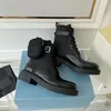 2022 Stivali da donna autunno e inverno Stivali alla caviglia Martin Stivali da combattimento Suola in TPU Realizzati in morbida pelle Scarpe con custodia NO407