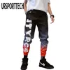 Streetwear Hip Hop Jogadores Calças Homens Solto Harem Ankle Comprimento Calças Esporte Carta Casual Imprimir Sweatpants para 220325