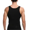 Camensas para hombres Camisa de chaleco para hombres Camisa de chaleco de chaleco Abdomen Compresión para esconder las camisetas de los tanques de entrenamiento Men Músculo sin mangas 2022