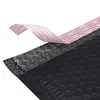 50pcs Black Bubble Matte Lope Bag Mailers العبوة للأعمال التجارية المبطنة بولي بولير.