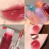 Transparent Crystal Jelly Lip Gloss Shiny Clear Mirror Moisturizing Lip Balm Glitter Liquid Lipstick Lips Oil Fruit Taste Lipgloss Tint