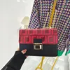 高級デザイナーショルダークロスボディバッグレディチェーンジッパークラッチハンドバッグ女性用財布の手紙プリントメッセンジャーバグ291Sのためのスクエアバッグ