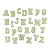 Uppfattningar 54 st brev järn på patch a till z alfabetet lappar sy på applikationer med glitterreparation klistermärke för kläder hatt diy hantverk 5,5 cm