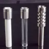 DHL Free Thread Titanium Ceramic 510 Quartz Tip Nails Курительная трубка Dab Rig Micro Nectar Collector kit Сменные аксессуары