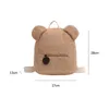 Portable Children Travel Shopping Rucksacks Casual Autumn Winter Lamb Fleece Women s Bagpack Cute Bear Shaped Shoulder Backpack 220630