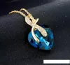Set di gioielli placcati in oro per donna Collana con cuore in cristallo Orecchini Set di gioielli Accessori da sposa da sposa