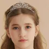 Принцесса Crystal Tiaras and Crowns Hagd Kid девочки любят свадебную выпускную корону свадебную вечеринку для волос украшения для волос