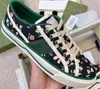 Women's shoes Italy 1977 canvas casual shoes Luxurys green red tennis stripe rubber sole stretch cotton low upper letter embroidery men's coach sneakers