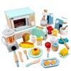 Kinderen houten spelen speels sets houten speelgoed ouder-kind ruil interesse interte teelt voor kinderen simulatie keuken speelgoedset lj201211