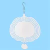 10inch Sublimation Wind Spinner 3D Aluminum Wind Spinners Hanging Garden Decoration for Outdoor Garden Ornaments for Christmas Hallween