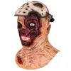 Horror Jason Scary Cosplay Full Head Latex Mask Open Face Haunted House Props Halloween Party Supplies 220610