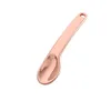 Spoons Curved Cosmetic Spatula Scoops Makeup Mask Spatulas Facial Cream Spoon for Mixing and Sampling(Rose Gold/Silver/Gold) JLB15497