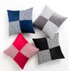 Cushion/Decorative Pillow Inyahome Decorative Cushion Cases Patchwork Lumbar Pillowcase Classic Houndstooth And Velvet Stitching Decor Couss
