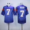 Mit Mens Blue Mountain State Movie Jersey 54 Kevin Thad CASTLE 7 Alex MORAN All Stitched Football Jerseys vintage White Blue