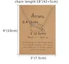 Constellation Zodiac Collier Horoscope Signe Zircon Bijoux coréen Star Galaxy Libra Astrologie Collier Femmes Collier avec carte de vente