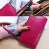 Plånböcker mode kvinnor kontor lady pu läder lång handväska koppling blixtlås företag plånbok väska kort hållare stora kapacitet plånbokar