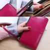 Carteiras Moda Mulher Office Lady PU Couro Longo Pão Longa Embreagem Zíper Empresa Bola Bag do Cartão Big Capacity Wallet Wallets