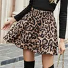 DgirlCheetah Print Tiered Layer Skirt Mini Bodycon Leopard Skirt女性ヴィンテージセクシーパーティースカート220701