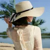 Wide Brim Hats Women's Summer Hat Solid Fashion Bowknot Straw Ladies Beach Outdoor Sun Visors Fisherman Caps Female Bucket Panama Cap Eger22