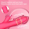Doppio motore Dildo vibratore del coniglio Stretch vibrazione rotazione giocattolo sexy per le donne G Spot massaggiatore stimolatore del clitoride Negozio per adulti