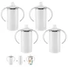 12oz sublimatie blanco geïsoleerde sippy cups roestvrij staal kinderen tuimelaar met handgrepen dubbele muur vacuüm mok voor kinderen en kinderen b0527a05