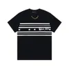 22SS Italia Classic Striped Stars Stampato Chain Tee Uomo Donna Fashion Street Vacation T-shirt di design di fascia alta Estate Limited Casual Trend Manica corta TJAMTX204