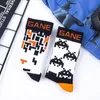 Men's Socks Men's Tide Creative Personality Mid Tube Cotton Black And White Hit Color Harajuku College Style Skateboard SportsMen's