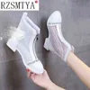 2021 sommer Stiefel Neue Aushöhlen Frauen Sandalen Mode Atmungsaktive Mesh Schuhe Ankle Cool Boot mit Verband Frauen Martin Stiefel y220729