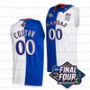 Personnalisé 2022 Ncaa Final Four 4 Ku Kansas Jayhawks Maillot de basket-ball 5 Kyle Cuffe 30 Ochai Agbi Jersey 11 Chris Lykes 3 Duan Harris Jr. 0