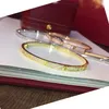 Top luxury high quality jewelry advanced vintage Bangle for women 2021 new sellings brand designer 18k brass gold plated fashion t263W