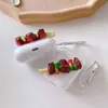 Headset Accessories Creative Funny 3D Simulation Kebabs Earphone Case for AirPods 1 2 Pro 3 KeyChain Clear Soft Headphone Cover