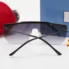 Gafas de sol de diseñador para hombre Gafas de moda para mujer Sin marco Impresión de espejo reflectante multicolor Marco de metal Tendencia de verano Protección ocular femenina Tonos para exteriores