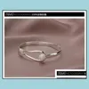 Bracelets à manchettes bijoux 30% 925 Sterling Sier Bangle Brangles de haute qualité pour femmes Girl Wedding Party Fashion Wholesale Drop Livrot 2021 R