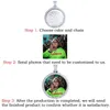 Pendant Necklaces Round Po Custom Made Medallions Picture Necklace & Tennis Chain Gold Color Cubic Zircon Men's Hip Hop Je2922