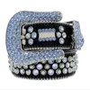 High QualitySimon Belt Luxury Diamond Inlaid Men e feminino Designer elegante estilo casual hip hop com Box9703585