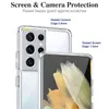 Luxury stötsäker silikonklara fall för Samsung Galaxy S22 Ultra Plus S21 S20Fe 5G Obs 20 Pro Case Soft TPU Transparent Phone4422014