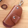 Nyckelringar 2022 Fashion Men Kvinnor Läder Key Chain Accessory Pouch Bag Wallet Case Holder