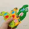 UPS Hot Selling Cartoon Flip Press Bubble Decompression Toys Baby Puzzle Early Education Thinking Finger Silicone Toy Bubble