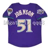 Maillot de baseball GlaVintage 2001 Arizona 51 Randy Johnson 20 Luis Gonzalez 9 Matt Williams 4 Craig Counsell 38 Curt Schilling 5 Tony Womack