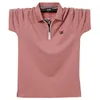 est verano transpirable cuello vuelto algodón bordado estilo top tees negocios polo camisa hombres 6xl 220614