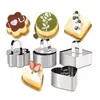 Moldes de cozimento Ferramentas de molde de bolo de aço inoxidável Ringos de mousse Salada de queijo Salada Corte de biscoito com prato de pressão