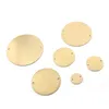 1Pack Raw Messing Round Round Stemping Blanco Metal Tags Hangers Laser graveren BLANKS CONNECTOR Charms Diy Sieraden Bevindingen maken