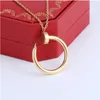 New men and women pendant necklace fashion designer design stainless steel nail necklaces