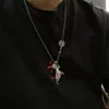 Collane con ciondolo Acciaio al titanio Libertà d'amore Collana con coda di balena Uomini e donne Tide Coppia Moda Hip Hop Gioielli di personalità GiftPenda