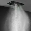 Juego de ducha LED de 4 funciones de alta calidad para baño Juego de cabezal de ducha de cascada de masaje de acero inoxidable 304 Grifo termostático para baño