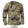 Roupas de marca Novo outono Spring Men Manga longa Camuflagem tática T-shirt Camisa Masculina Quick Dry Military Exército Camisa L220706